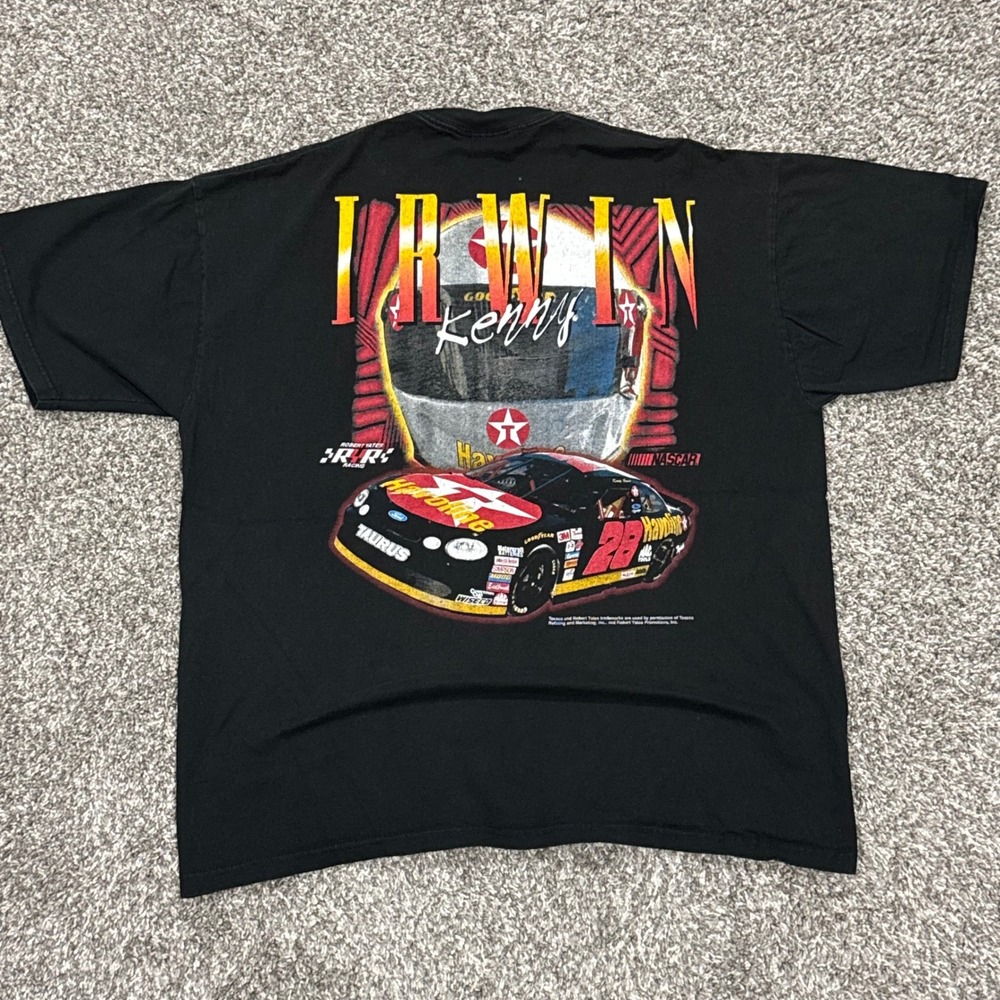 Vintage 90s Kenny Irwin Jr NASCAR Shirt Mens XL Havoline Racing 28 Ford Taurus